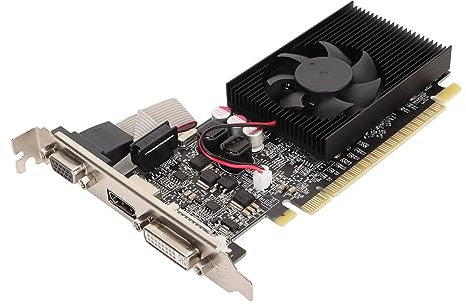 Scheda Grafica GT730 da 2 GB, GDDR3, 64 Bit, PCI Express 2.0 X16, 810/1000 MHz, Scheda Video per Computer Desktop con Porte HDMI, DVI e VGA