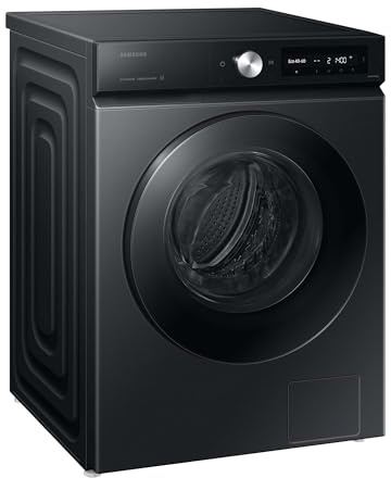 Samsung WW11DB7B34GBU2 Bespoke Waschmaschine, 11 kg, 1.400 U/min, Extra energiesparend, EEK: A (-20 Prozent), AI Ecobubble, SuperSpeed 39 Min, AI Control, SmartThings App, AI Energy Mode, Schwarz