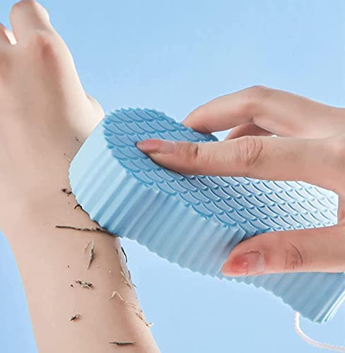 Loomina Körperschwamm – Magic 3D Peeling-Schwamm, weicher Entferner für abgestorbene Haut in Blau