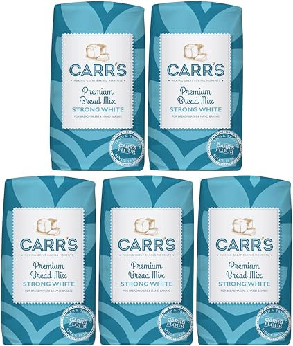 Carr's Premium Strong White Bread Mix 500g - Pack of 5 | Create Perfectly Fluffy, Golden Loaves at Home | Perfect for Hand Baking & Bread Machines