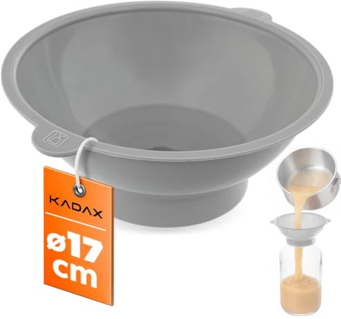 KADAX Einfülltrichter aus Kunststoff für Gläser, Trichter zum Befüllen von Einmachgläsern mit einem Durchmesser von 43 mm bis 100 mm, Einmachtrichter (Grau)