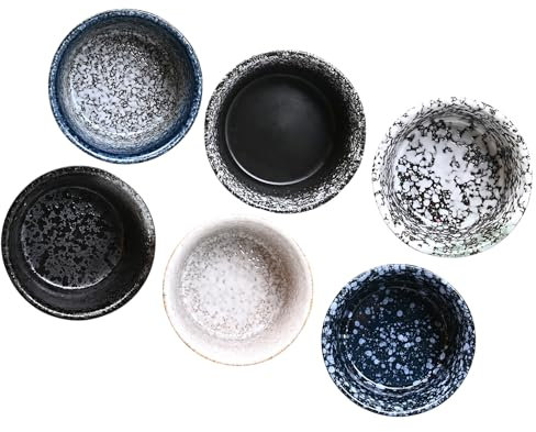 Generisch Cuencos para salsas, 6 unidades, cuencos de postre, de cerámica, cuenco pequeño de cerámica, cuenco de postre para muesli, desayuno, comida con dedos