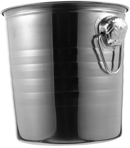 Cabilock Edelstahl Eiswürfelbehälter Mit Eiszange Robuster Tragbarer Eiskübel Für Partys Festivals Bars Und Hotels Isolierter Eleganter Eiskühler Für Getränke Und Cocktails
