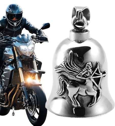 Buona fortuna con campanelli di guida, campanello portafortuna per motociclisti, rockpunk, campanello portafortuna per uomini, donne, lui, papà, papà, amici
