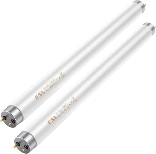 Yuntcsz Shymwd Lot de 2 ampoules anti-mouches T8 10 W Tube UV de rechange pour tue-insectes 20 W