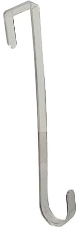 Adjustable Wreath Hangers for Front Door - 12 Metal Over Door Hooks for Hanging Wreaths, Bags - Wreath Hook Perfect for Halloween Wreath, Wedding & Christmas Decorations Over Door Hanger (Black)