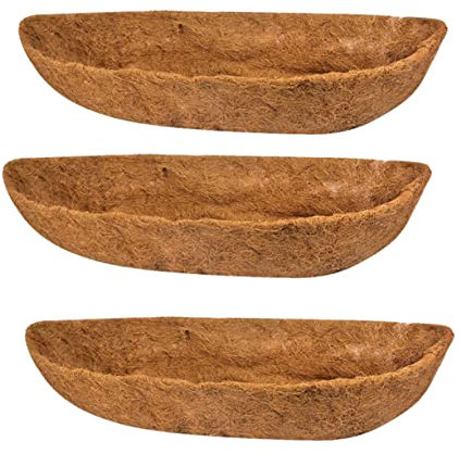 Toddmomy 3pezzi Fodera Per Di in Cocco Naturale Emisferica Tappetino Per Di Resistente Base Per Di Adatta Per Balconi e Corridoi