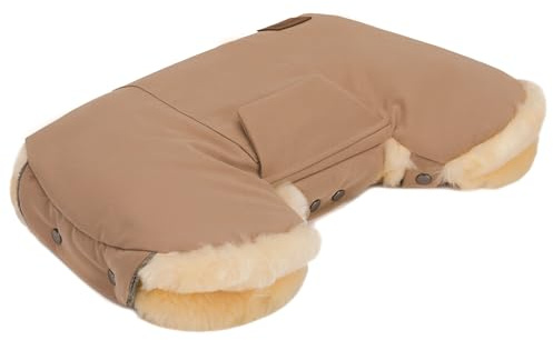 Fillikid Handwärmer Nyby Exklusiv/Universal Lammfell Handmuff für Kinderwagen, Sportwagen oder Buggy/warme Handschuhe/Winter Kinderwagenmuff wasser- und windabweisend atmungsaktiv