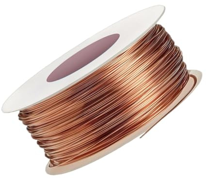 Dulynva Fil de Cuivre Pur Diamètre 1mm Longueur à 20m Souple Fil de Cuivre Nu pour Électroculture Jardinage Culture Plantes Légumes Soudure Artisanat Bijoux Solénoïde