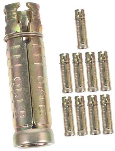 LIFKOME Ancrages Moletés En Acier Pour Béton Massif M8 x 50 Mm, Lot De 10 Pièces, Fixation Solide Pour Béton, Brique Pleine Et Pierre Naturelle, Utilisation En Construction