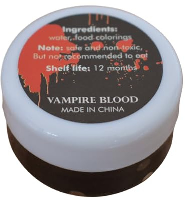Maquillaje de sangre falsa para Halloween, gel de sangre artificial, adherencia duradera sin manchas, para SFX Maquillaje Teatral Maquillaje Zombies Vampire Cosplay
