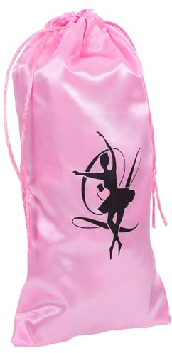 DOITOOL Bolsa con Cordón para Zapatos De Ballet De Lona Resistente Al Desgaste Organizador Portátil para Zapatillas De Punta Y Accesorios De Danza Tamaño 10.62X5.11 Pulgadas