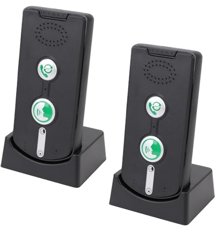 Goshyda Interphone sans Fil pour la Maison, Interphone Intérieure en Duplex Complète à 2 Voies avec Gamme de 500 M et Standby de 30 Jours, Système de Communication de Maison de