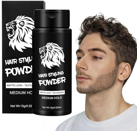 Gupcaqosjw Polvere Capelli Uomini 15g, Polvere Volumizzante Capelli, Senza Risciacquo Ad Effetto Prolungato Per Sollevamento Radice E Volumizzante, Cura Per Casa E Viaggio, Per Donne E Uomini,