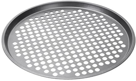 MCMUZKZS Plaque à Pizza Ronde Perforée, Antiadhésive, Facile à Nettoyer, Légère et Réutilisable, Idéale pour La Maison Ou Le Restaurant, 36cm