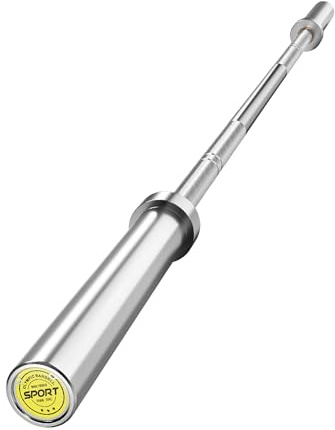 213cm Langhantel für das Heim-Fitnessstudio, 20 kg 50 mm Hantelstange für Kreuzheben und Gewichtheben, Hantelstange, 454 kg hohe Kapazität, Hartchrom, gerändelter Griff, Krafttraining Bankdrücken Kn
