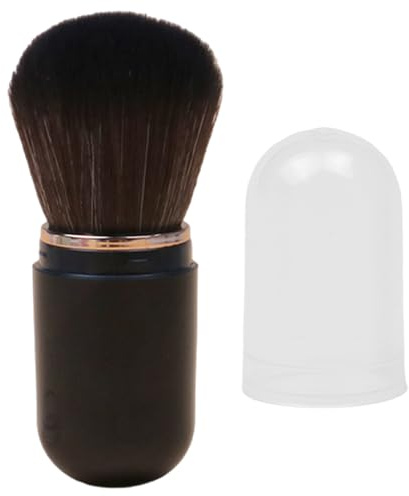 Pennello Per Fard Retrattile - Pennello Per Trucco Portatile, Pennelli Cosmetici Da Viaggio | Polvere Compatta Retrattile Con Coperchio Per Trucco Viso, Applicazione Fondotinta, Illuminante, Sfumatura