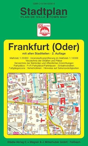 Frankfurt /Oder: 1:20000 (Innenstadtvergrößerung 1:10000). Ausgabe 2007 (Städte-Verlag Stadtpläne)