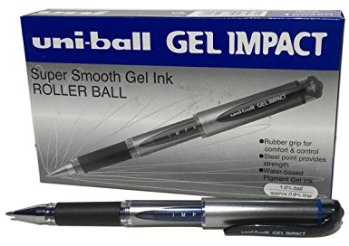Uni-Ball UM153S Impact Gel-Tintenroller 1,0 mm Spitze 0,6 mm Strichbreite 12 Stück blau