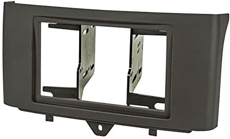 tomzz Audio 2451-041 Doppel DIN Radioblende kompatibel mit Smart fortwo 451 Facelift ab 2010-2015 schwarz
