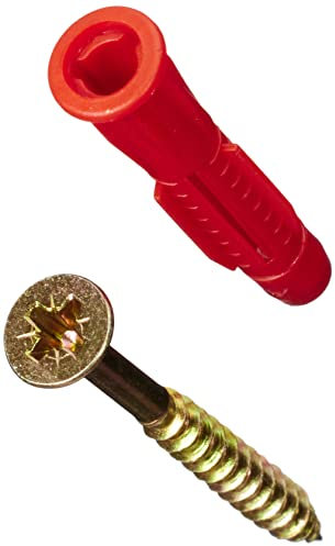 Metafranc Universaldübel- und Schrauben-Sortiment 50-teilig - Ø 6 mm Dübel - Made in Germany - Für Befestigungen in Voll- & Hohlbaustoffen / Allzweckdübel / Spreizdübel / Befestigungs-Set / 952700