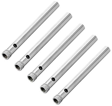 sourcing map Brocas de diamante de 5 mm para cristal, cerámica, porcelana, 5 unidades