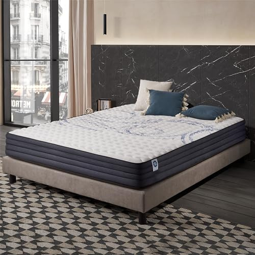 Naturalex - Colchón Viscoelástico Perfectsleep 140x190 cm - Espuma HR + Blue Látex - Transpirable - Confortable - Ergonómico - Hipoalergénico - Reversible Verano/Invierno