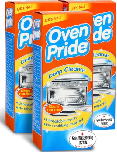 3 x Oven Pride | Oven Cleaner - 500ml Complete Oven Cleaning Kit with Safety Gloves & Cleaning Bag - Cleans First Time - Oven Cleaner Heavy Duty - Degreases Oven Without Scrubbing (Pack of 3)