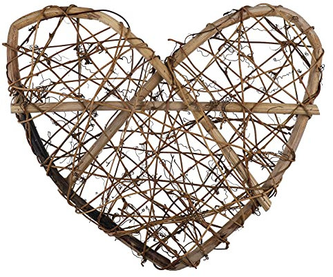 BESPORTBLE Hängenden Herzförmigen Kranz DIY Rattan Reben Handwerk Reben Ring für Weihnachten Party Dekoration 30Cm