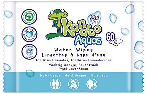 Kandoo Mehrzweck-Toilettentücher, 99% Wasser, Aquas, 60 Stück