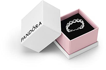 PANDORA Moments Women's Sterling Silver Simple Infinity Band Ring, Size 54, With Gift Box