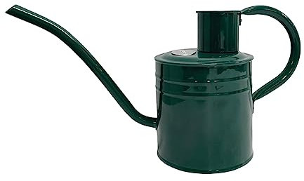 Kent & Stowe 1L Indoor Watering Can in Forest Green, Rust-Resistant Galvanised Watering Can with Handle and Long Spout, Classic All Year Round Garden Tools Made from Steel