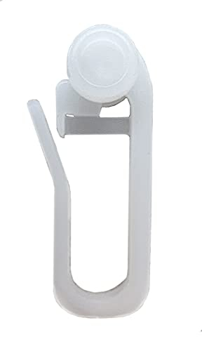 100 Stück Gardinenrolle Gardinenröllchen 8 mm mit extra langen Faltenleghaken für Kunststoffschienen mit 4 mm Laufkanal wie MHZ, Gardinia, SMplus