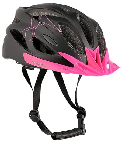 Fahrradhelm Schutzhelm Skaterhelm Herren Damen Rollerhelm Mädchen Jungen Kinderfahrradhelm für Downhill Rennradhelm Inliner BMX Fahradhelm Scooter Bike Helmet (Rosa, L (58-61 cm))