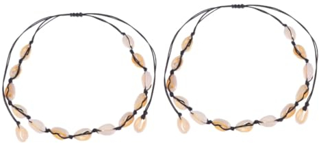 SHERCHPRY 2 Stück Stilvolle Muschelkette Für Damen Exquisiter Halskette Kettenschmuck