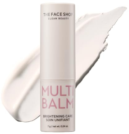 The Face Shop Brightening Care Multi Balm, Instant Glow Stick, Dark Spot Remover, Hyperpigmentation Treatment, Korean Skin Care with Vitamin C & E, All-in-One Moisturizer for Face, Lip & Under Eye