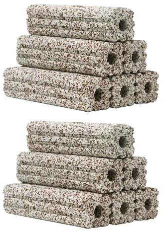 Lezevn 12Pcs Aquarium Filter Block Ceramic Bio Media Blocks Reusable Fish Tank Filter for Fish Water Tank and Sump Pond