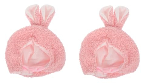 Abaodam 2stücke Plüsch Puppenhut Niedlicher Bastel-Hut Für Teepartys Und Weiche Stoffmütze Für Puppen Vielseitige Dekoration Für Besondere Anlässe Rosa Farbdesign