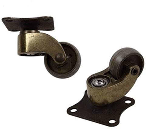 VNNHGB 4 Teile/LOS Raddurchmesser 23mm Antike Bronze Vintage Europäischen Möbelrollen Stumm Riemenscheibe Sofa Universalplatte Rollen