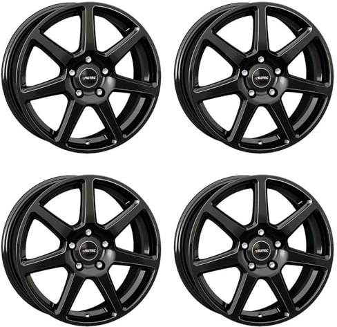 4x AUTEC Felgen Alufelgen TALLIN ECE 8.0x18 ET39 5x112 Schwarz kompatibel mit Audi S4 A8 A6 A4 Q5
