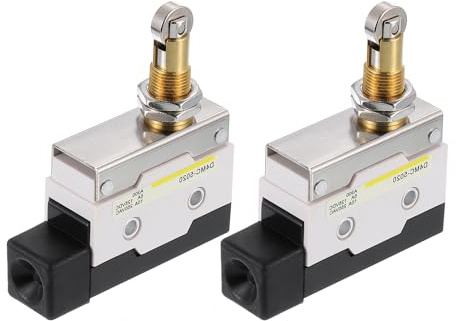 sourcing map Limit Switch Roller Plunger DCMC-5020 Mount 1NC+1NO 3D Printer Door Switch Metal Momentary Switch 2 Pcs