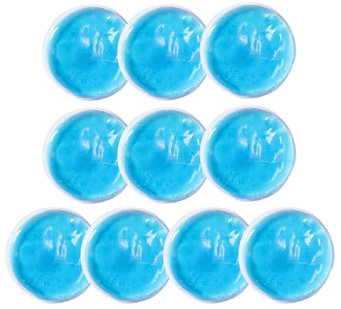 NXPWRC 10 Pieces Blue Gel Ice Pack, Reusable Hot & Cold Compress for Eyes, Forehead, Legs & More