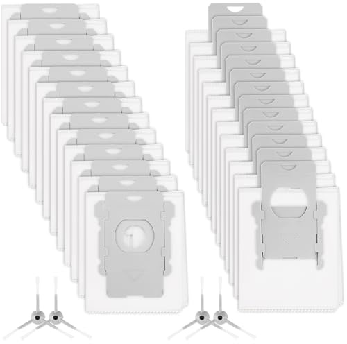 Staubsaugerbeutel für Roomba-Ersatzteile – umweltfreundliche Pflanzenfaser-Vakuumbeutel, auslaufsicheres Design, filtert 99,99 % Staub, kompatibel mit iRobot iRobot i, s und j Serie,