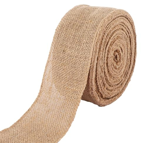 ASelected 80cm x 20M Hessian Ribbon,Natural Burlap Ribbon Roll for Gift Wrapping, Crafts, DIY Sewing Project, Florist Flower Christmas Wedding Decoration(8Cm Width)