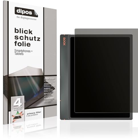 dipos I Blickschutzfolie kompatibel mit Onyx Boox Note Air3 C Display-Schutzfolie matt mit 4-Wege Sichtschutz-Effekt