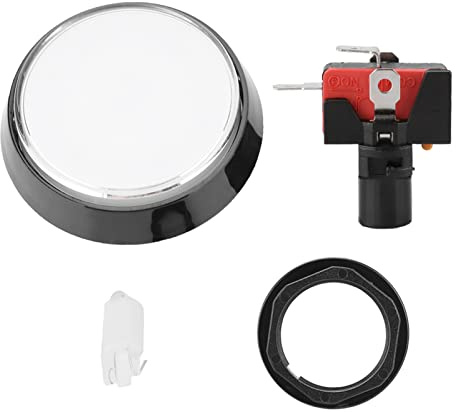 Interruptor Redondo Grande de 60mm para Máquina de Juego, Botón L LED, Pulsador con E D Plano