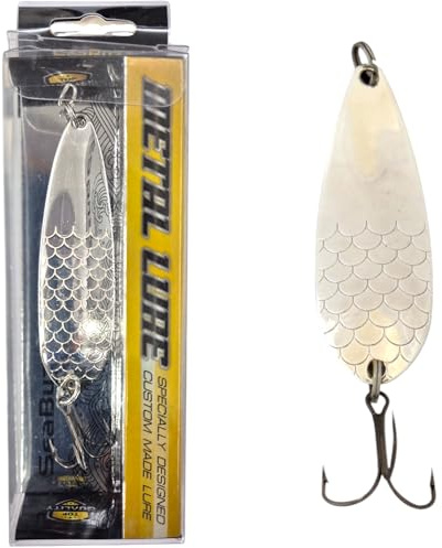 SEABUZZ Asymmetrisch Blinker 23,5g/8,5cm - Hecht Barsch Zander Angelköder | Drillingshaken Köder - Metalllöffel Harte Köder - Spinner Angeln Sport - Angel Spoon - Hechtköder - Barschköder