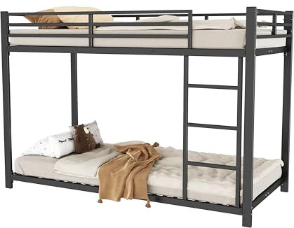 Taoplay 90x200 Metall Etagenbetten mit Leiter, Kinderbetten für Kinder Jugendliche und Erwachsene