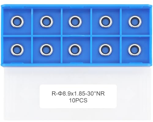 CDBP Carbide Insert 8.9mm Round with 20° Negative Rake Cutter Woodturning Tool, Ci5 NR Replacement Blades Ideal for Resin and Acrylic Woodworking, DIY, 10PCS