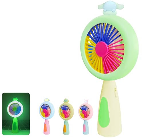 YOUYIKE Luminosi bärbar resefläkt, bärbar batterifläkt, elektrisk mini USB bärbar fläkt, uppladdningsbar elektrisk handfläkt, för hemmakontor, resor utomhus